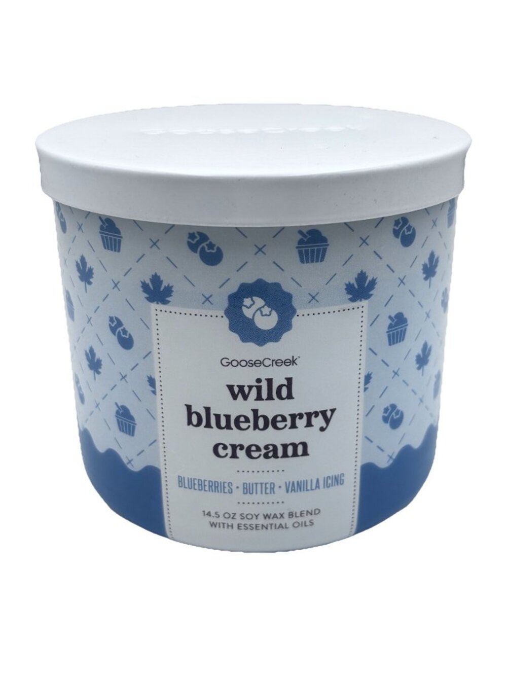 Goose Creek Wild Blueberry Cream 3 Wick Jar Jar Candle 14.5 oz Blue Gourmand